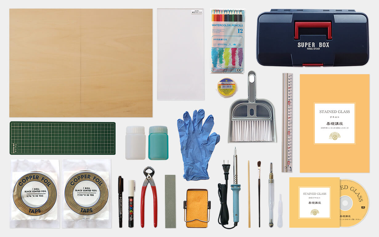 ステンドグラス制作キット/アメリカンスタイル 工具セット