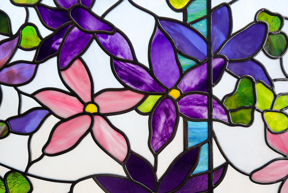 クレマチスの花部分を一部クローズアップしたイメージ